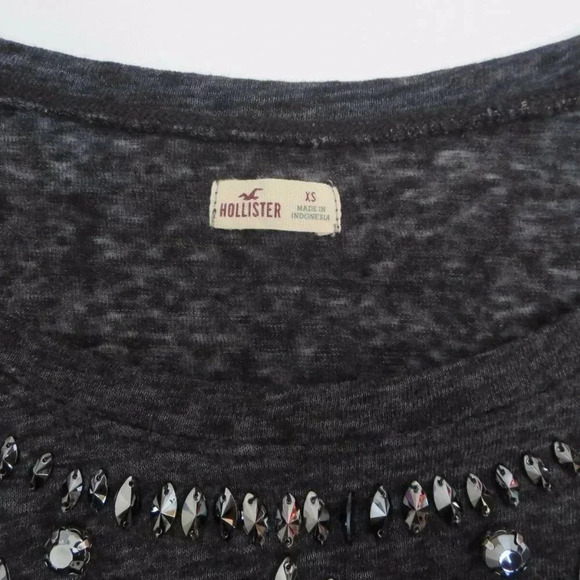 Hollister Embellished Crop Top T-Shirt Size XS - Picture 5 of 5